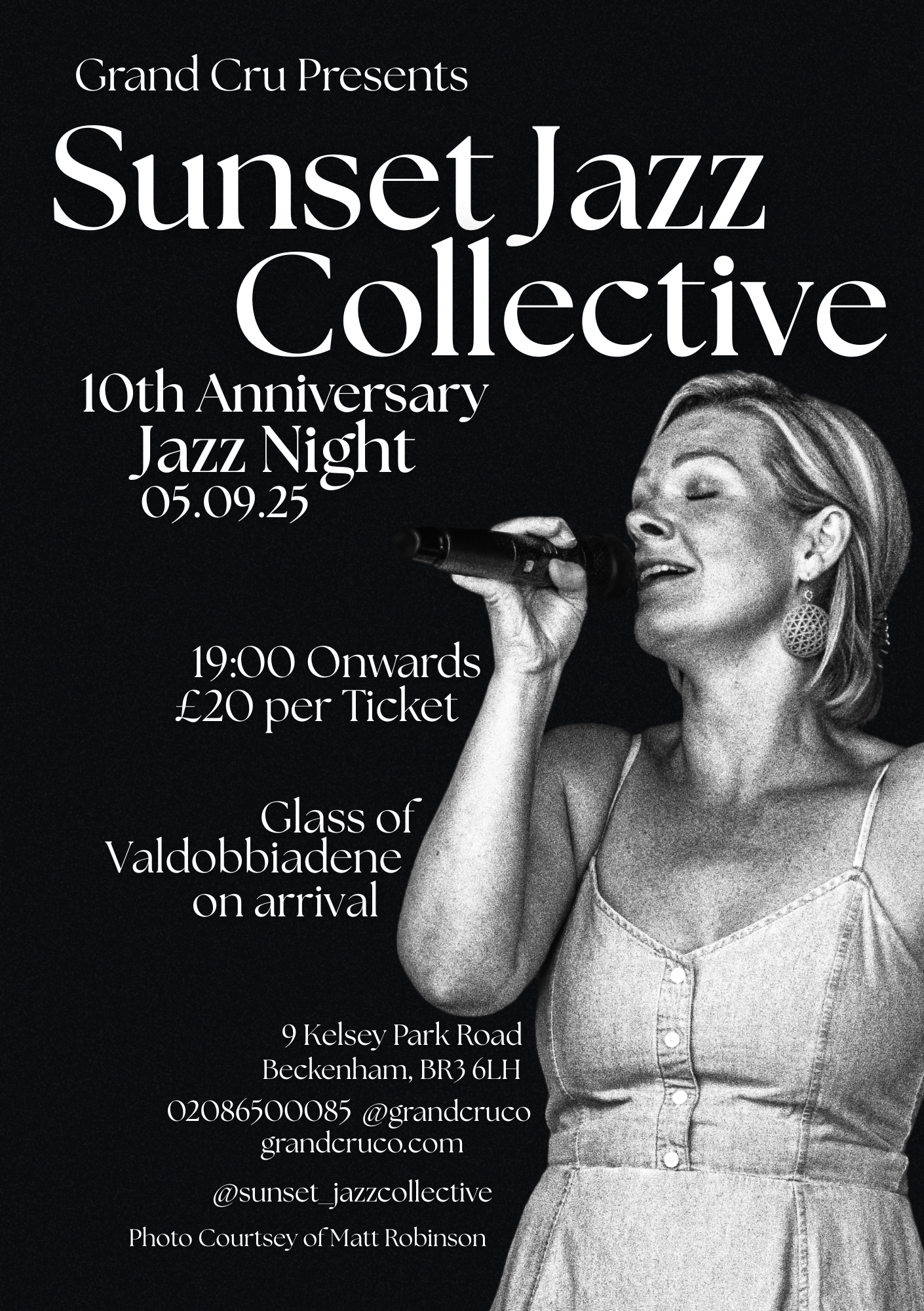 Sunset Jazz Collective Jazz Night 05.09.25 A5 Flyer